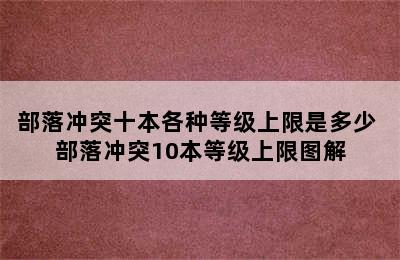 部落冲突十本各种等级上限是多少 部落冲突10本等级上限图解